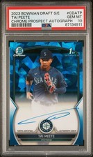 2023 Bowman Draft Sapphire #CDA-TP Tai Peete Chrome Auto /199 PSA 10