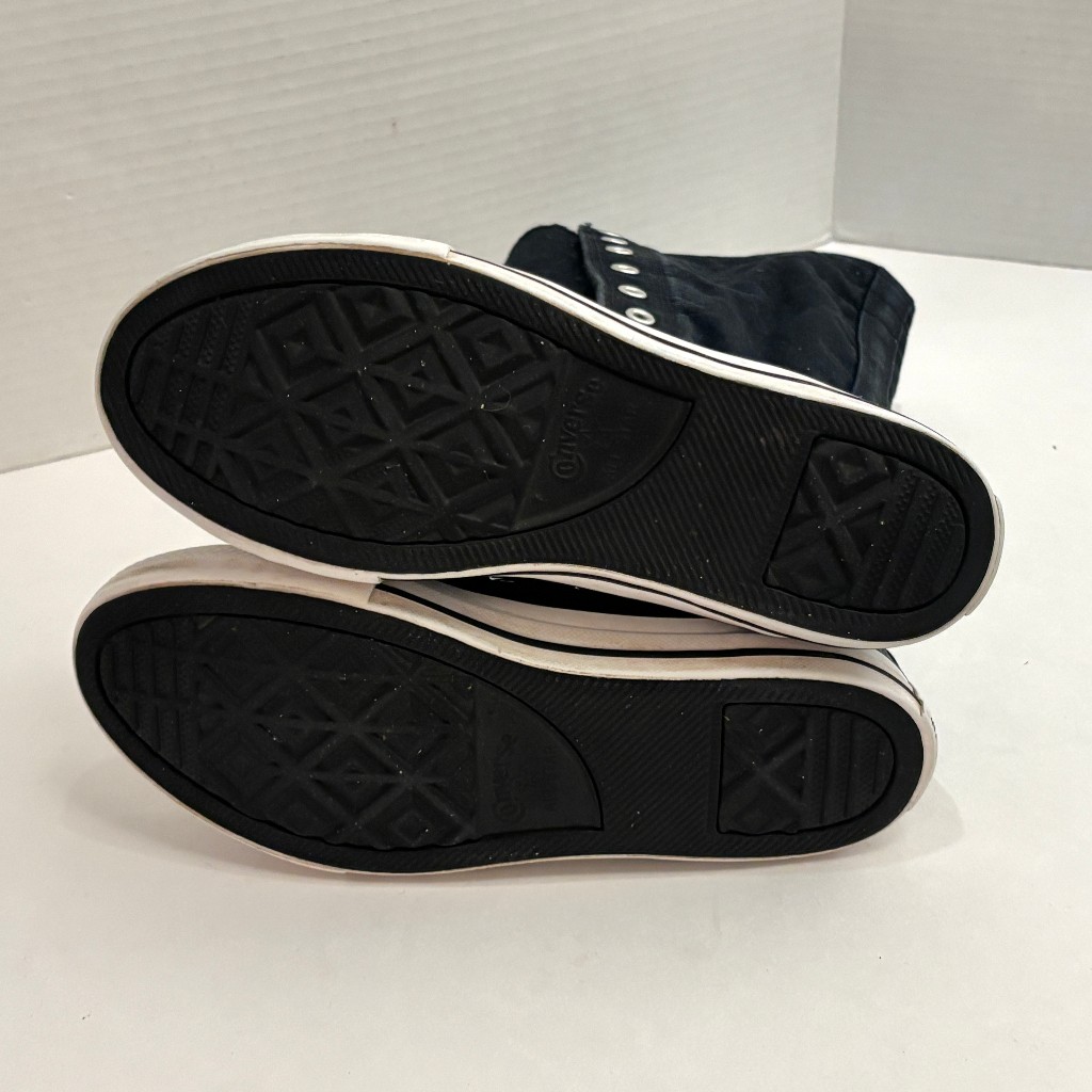 Converse Chuck Taylor All Star XX Hi Knee High Black Boots Youth Size 3 No Laces thumbnail 4