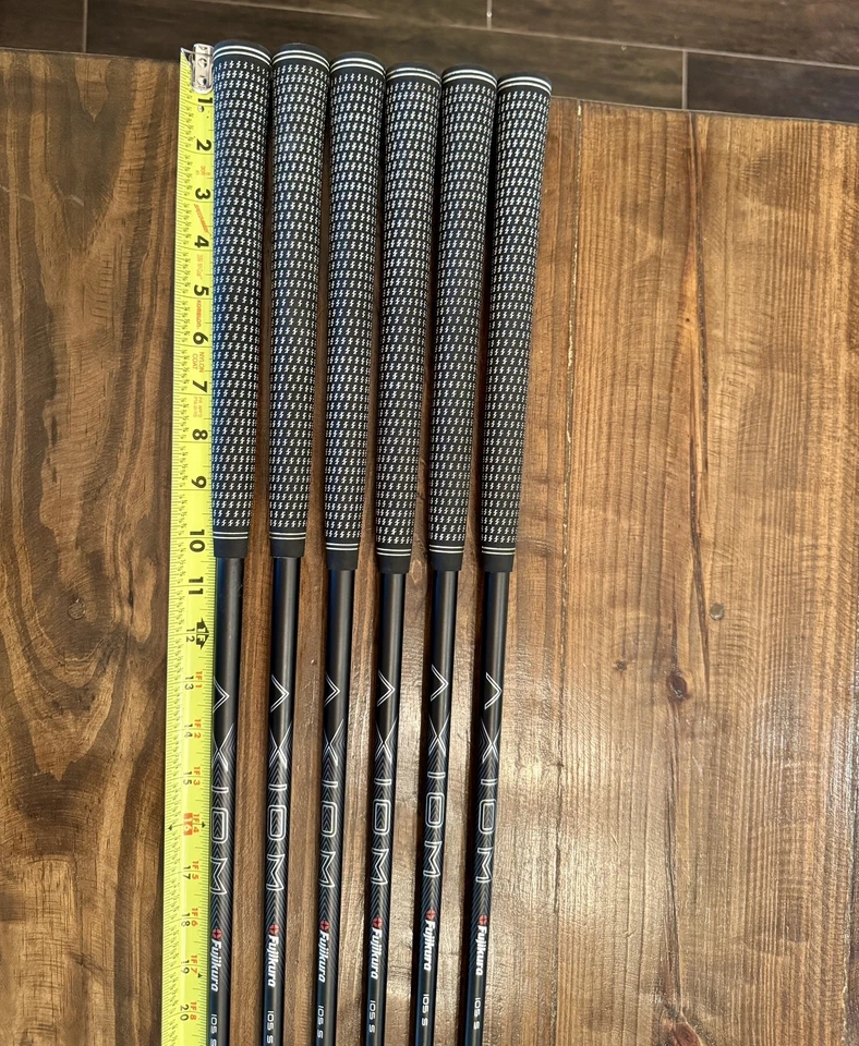 Juego de 6 varillas de hierro grafito rígido Fujikura AXIOM VeloCore 105S .355" 37"-34.5" B Foto 4 de 4