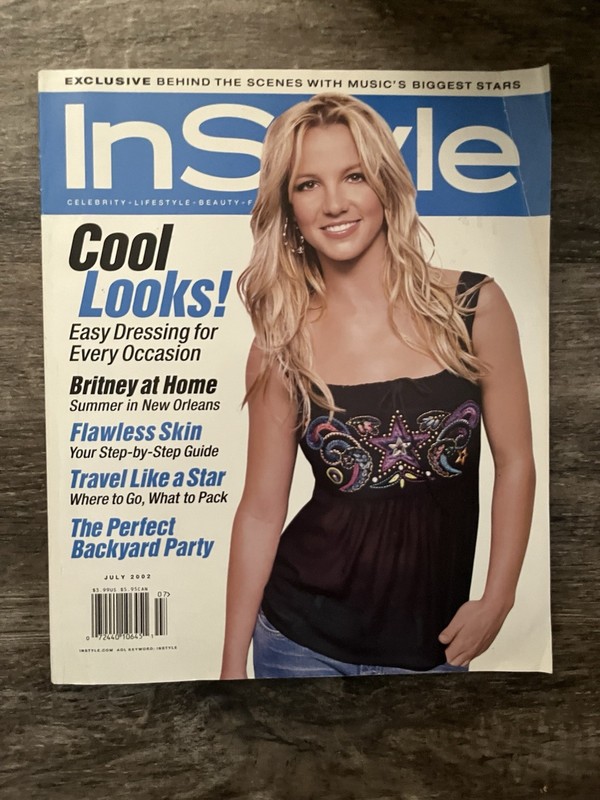 Britney Spears INSTYLE MAGAZINE July 2002 Fashion SHAKIRA Jewel ALICIA KEYS