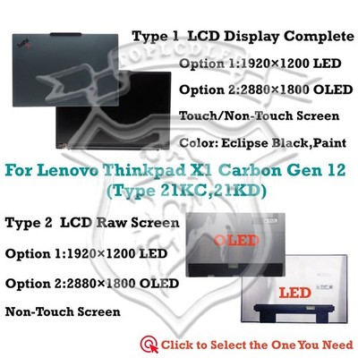 Lenovo Thinkpad X1 Carbon Gen 12 21KD000PLM LCD-Schirm Komplett Montage Anzeige