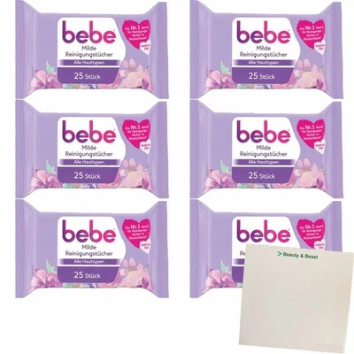 Bebe Young Care intensive Reinigungstücher Alle Hauttypen 6er Pack 150 Stk usy