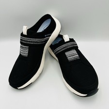 Ryka Engage Black Canvas Mule Womens sz 5 Arch Support Comfort Lt Try On