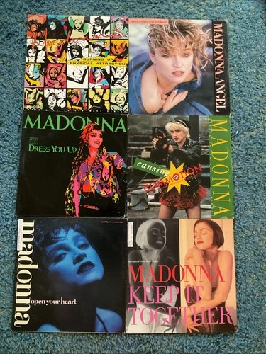 Madonna - 6 x Vinyl  LP RECORD  LOT- 12" Singles -ANGEL BURNING UP DRESS YOU UP