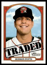 2021 Topps Heritage Minor League Hudson Potts #195 Traded Portland Sea Dogs
