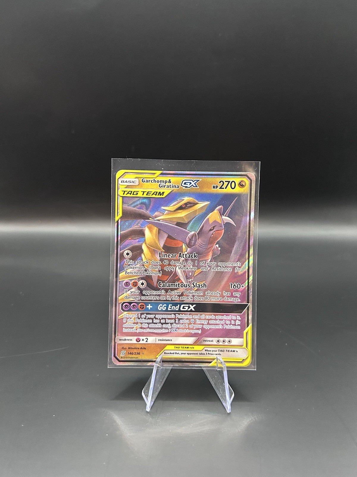 Garchomp & Giratina GX Tag Team Unified Minds 146/236 Pokemon 2016 NM