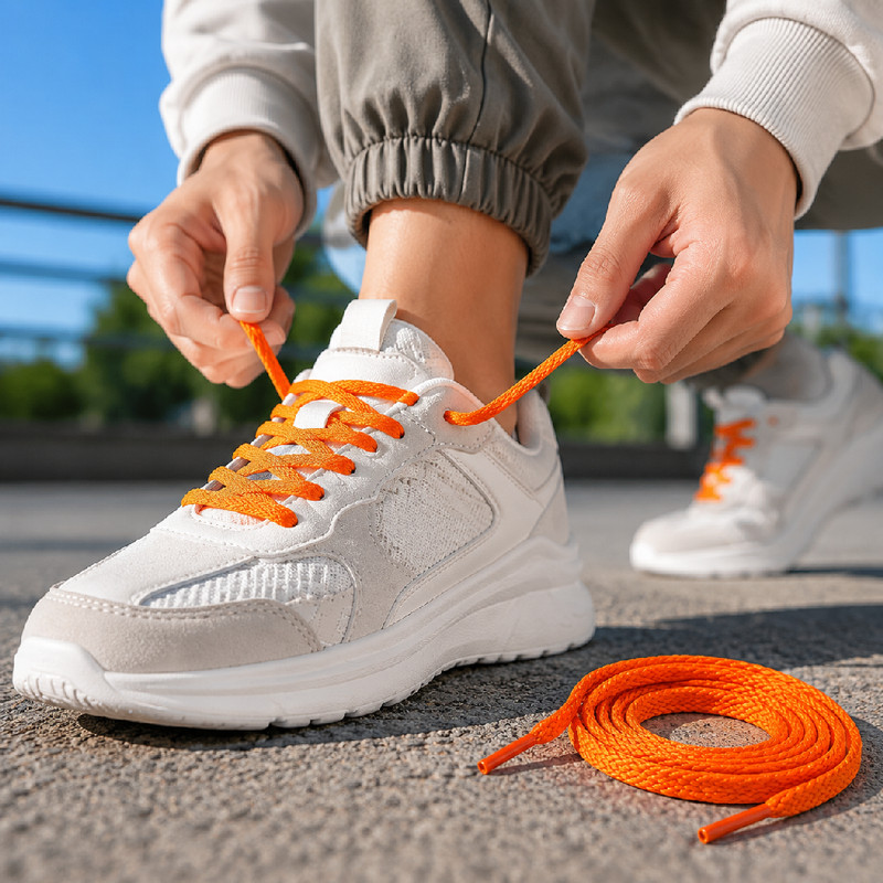 Wide Flat Thick Shoelaces Solid Color Replacement Laces for Sneakers Boots