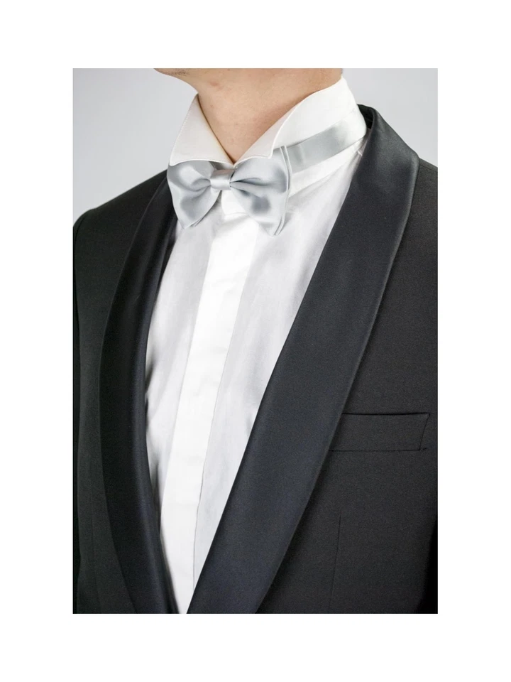 CAMICIA UOMO CERIMONIA ELEGANTE SPOSO collo diplomatico bianca tg M gemelli - Immagine 4 di 4