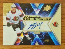 2023 24 Upper Deck SPx Shane Pinto Auto X Marks The Spot /15 #XM-SP Senators