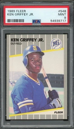 1989 Ken Griffey Jr Fleer #548 RC Rookie PSA 9
