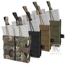 KRYDEX Double 5.56 .223 Mag Pouch Open Top Tactical Mag Carrier MOLLE Modular 