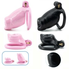 Male Realistic Doggie Chastity Cage Device Men Resin Lock Belt with 4 Rings USA