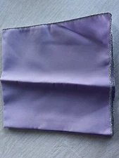 Tablewear by Marsha Blanke 8 Lavender with Silver Edges Polyester Napkins NWT