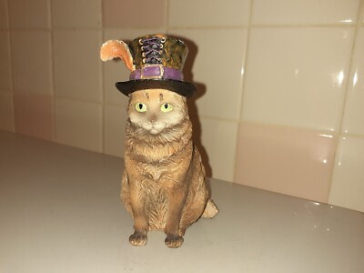 Adorable CAT with Hat 4.9'' tall x 2.6'' x 2.6''