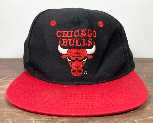 Vintage 90er Jahre CHICAGO BULLS Druckknopflasche MÜTZE Kappe ZWWILLINGE ENTERPRISE Marke NBA Basketball - Bild 2 von 11