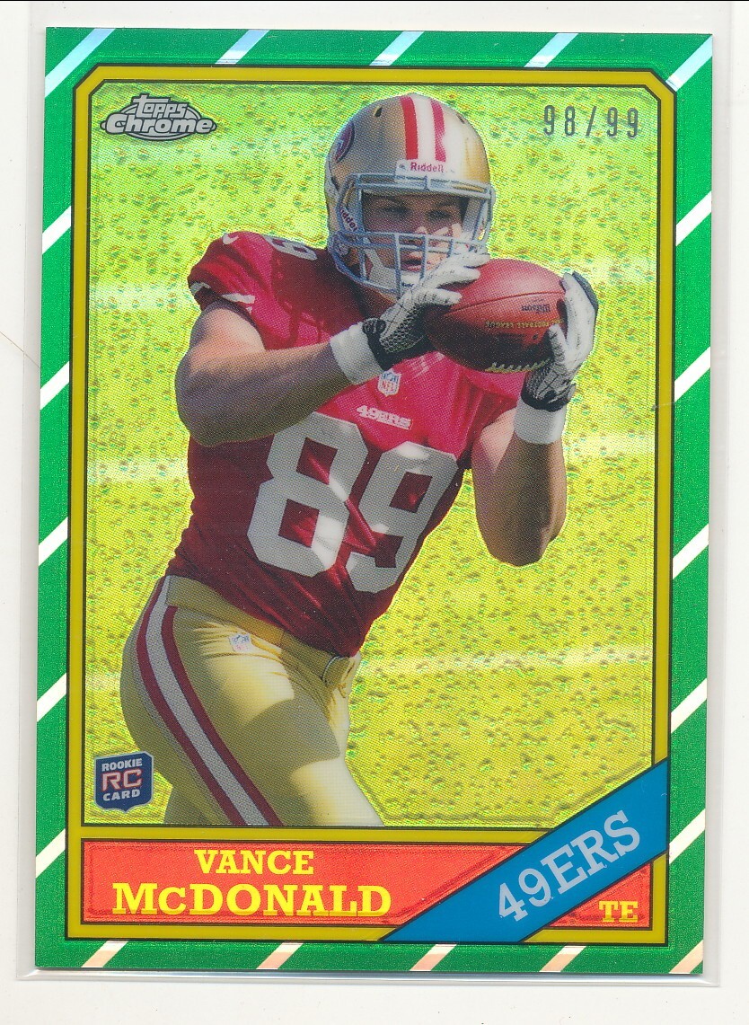 Vance McDonald Topps Chrome 1986 Insert #34 Refractor