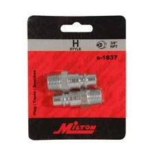 Milton S-1837 3/8" MNPT H Style Plug - Pack of 2 USA