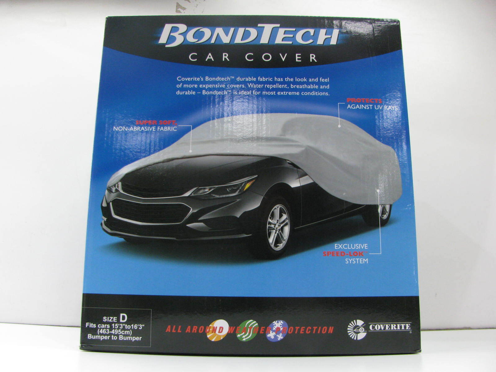 Coverite 10714 Bondtech Car Cover For Cars From 15'3" To 16' Gray