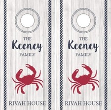 Family Riva House Wood Cornhole Wrap Bag Toss Skin Decal Sticker Wraps