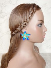 Womens Colorful Medium Fashion Event Plant Flower Earrings