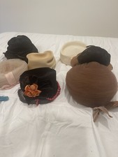 vintage womans hats lot Of 12