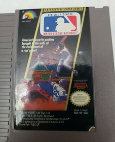 Major League Baseball (MLB) Nintendo NES 1988 Cartridge and Sleeve