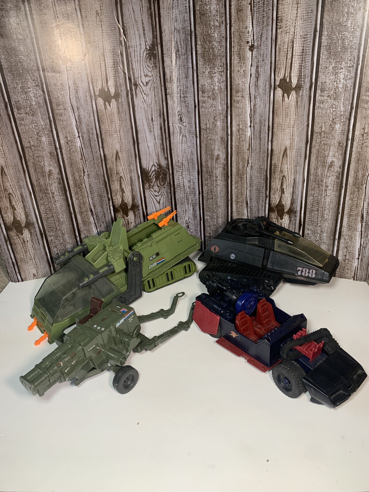 GI JOE Vintage 80s ARAH Cobra Command 4 Vehicle Mixed Lot Bundle Hasbro - READ