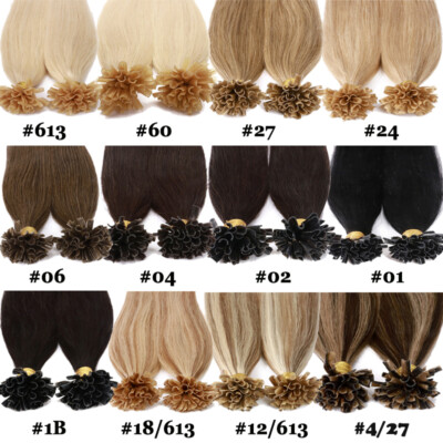 100% Russisch Remy Echthaar Bonding Keratin Extensions Haarverlängerung U TIP 1G