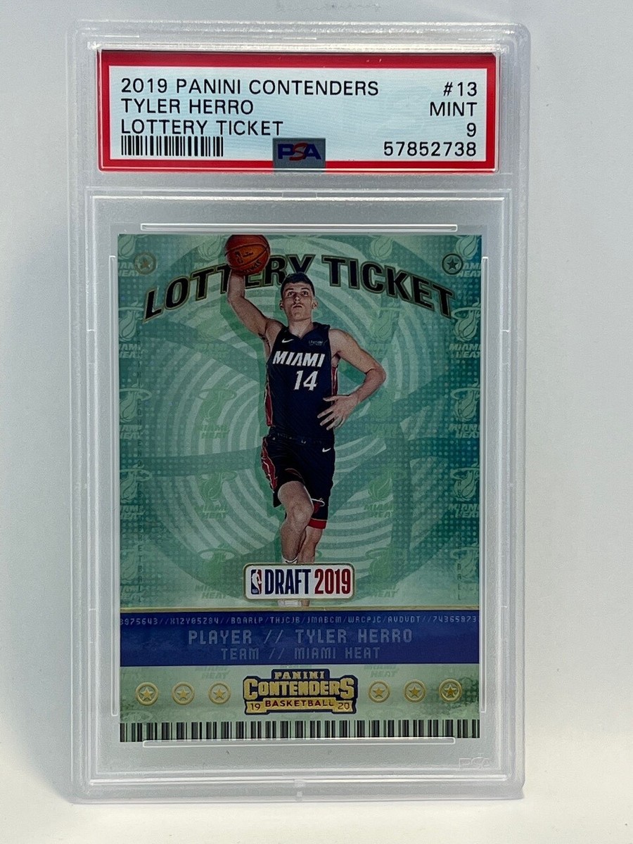 2019 Panini Contenders Lottery Ticket Tyler Herro Rookie RC PSA 9 