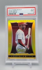 2013 Panini Select OZZIE SMITH Prizm GOLD Refractor #119 Cardinals HOF PSA 9