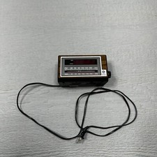 Vintage GE Clock Radio Alarm General Electric Woodgrain Finish EUC