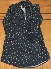 GAP Women’s Shirt Dress Navy Bird Print Tie Belt Size Small