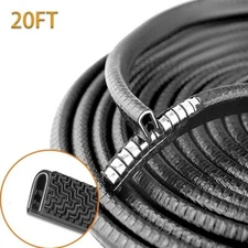 20ft Car Door Edge Guard Molding Trim Rubber Edge Strip Seal Protector U-Shape