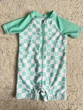 Disney Mickey Mouse Baby Short Sleeve Rashguard Swimsuit Sizes: 6-9 Months