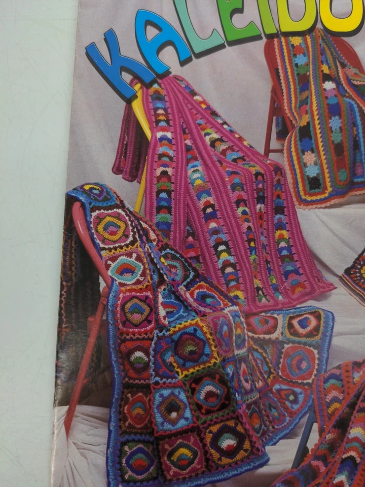 Vintage Kaleidoscope Afghans Needlecraft Shop Crochet Patterns Leaflet Booklet - Image 2 of 4
