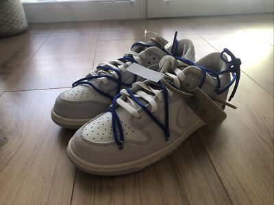 Nike X Off-White Dunk Low Lot 32 EUR 45.5 DJ0950 104  Grey/Blue/White
