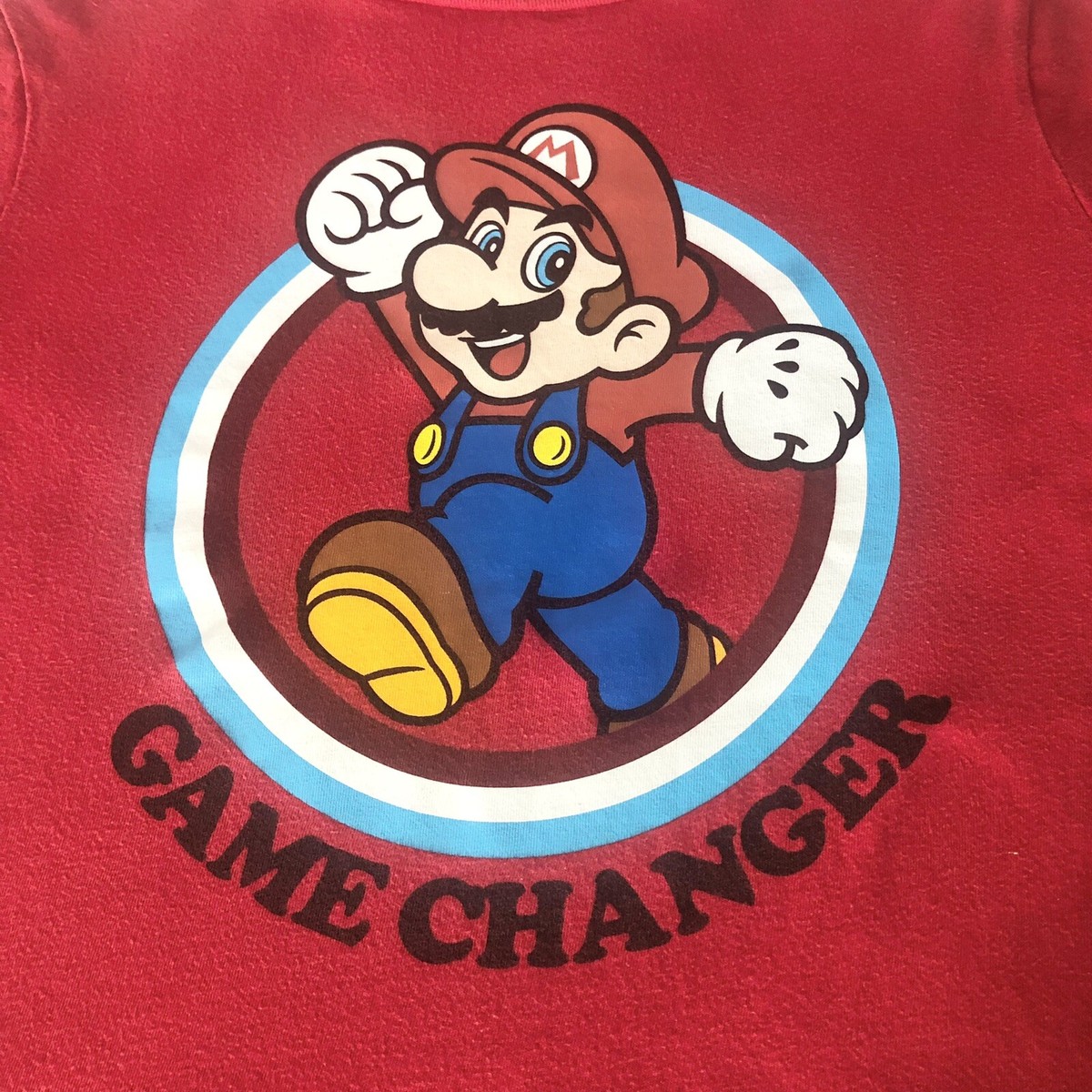 Old Navy Super Mario Boys Size M Red Graphic Tee T- Shirt Short