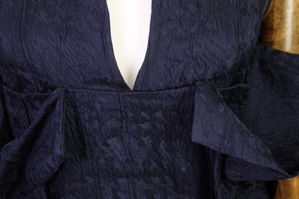 MARNI 蓝色纹理无褶 A 字衬衫设计师连衣裙 38 码 — 第 4/4 张图片