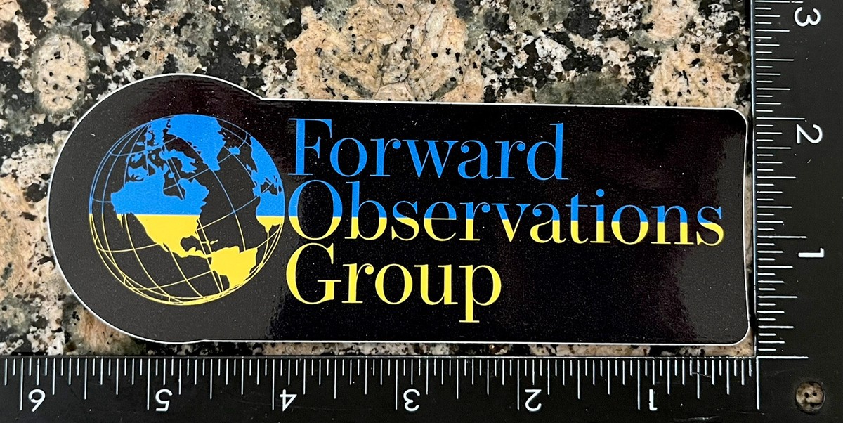 Forward Observations Group FOG Corporate Logo Ukraine Sticker