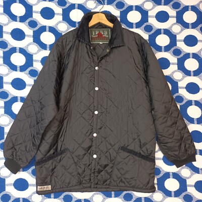 RARE LEE INDUSTRIAL UNIFORMS PREPARED QUILTED JACKET JACKE SCHWARZ STEPPJACKE XL