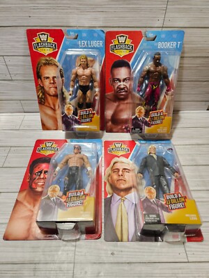 WWE Mattel Flashback Series JJ Dillon BAF Complete Set Ric Flair Sting Booker T