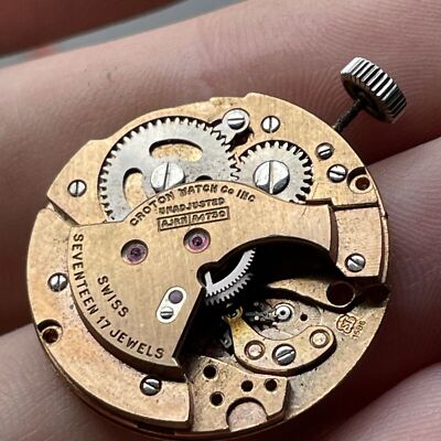 Vintage Croton Watch Co. Swiss Movement Unadjustable Seventeen