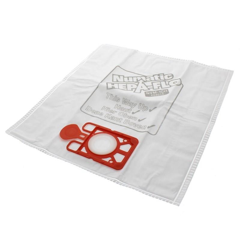 Sacs Pour Aspirateur Numatic 604.015 - Lot De 15 | Pour Henry/Hetty Hoover NVM1CH | 5 Couches Microfibre
