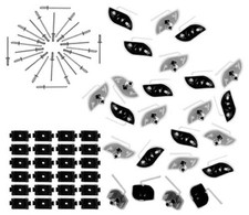 Molding Clips Set 1966-77 Ford Bronco 48pcs Kit Molding Clips Set 1966-77 Ford Bronco 48pcs Kit