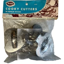 Mirro Cookie Cutters Ace Heart Diamond Spade Cards Vtg 60’s Aluminum Handle NOS