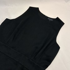 Banana Republic Women's Solid Black Wool Silk Blend Sleeveless Dress 6P