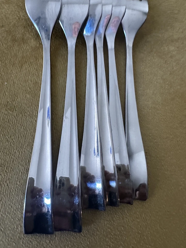 SET Of 4 SALAD & 2 Dinner  FORKS GOURMET SETTINGS stainless SOPRANO - Image 4 of 4