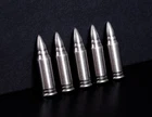 Pkg of 10 BULLET Metal Rivet Studs 1-3/8" x 3/8" Leather Crafts Silver Concho