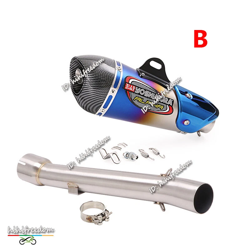 For Yamaha FZ1 FZ1N FZS1000 2001-2005 Exhaust Mid Pipe Slip On 51mm Muffler Tips - Image 3 of 4