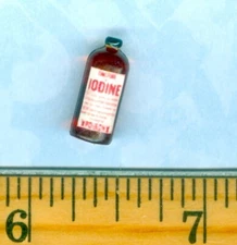 Dollhouse Miniature Size IODINE  Medicine Bottle